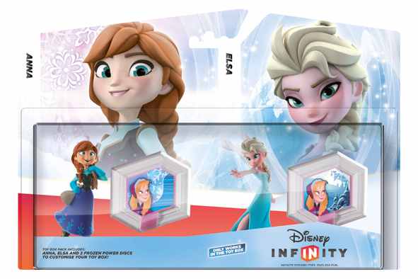 Disney Infinity Toy Box Set Frozen Anna Elsa 2 Power Discs 